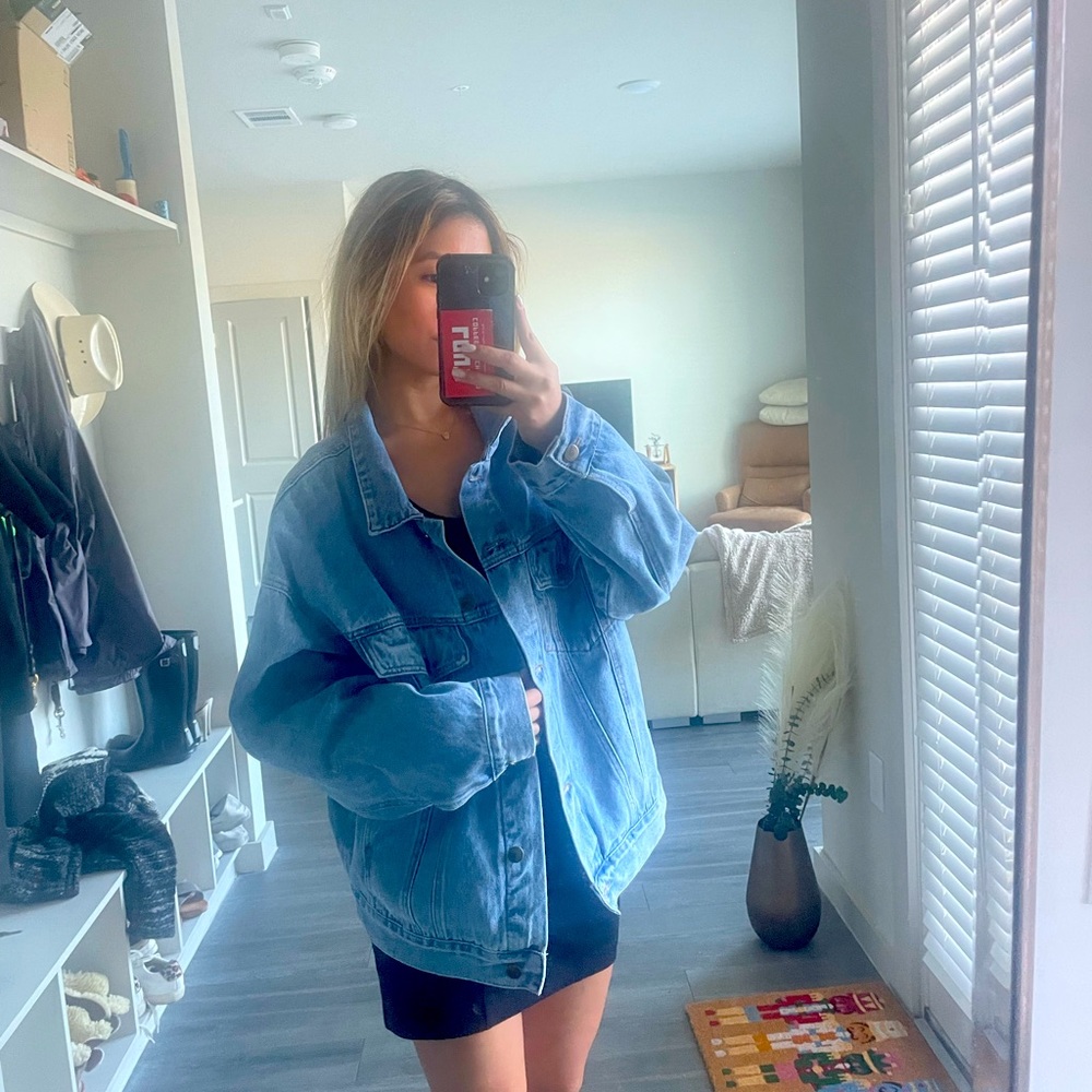 Oversized denim jacket